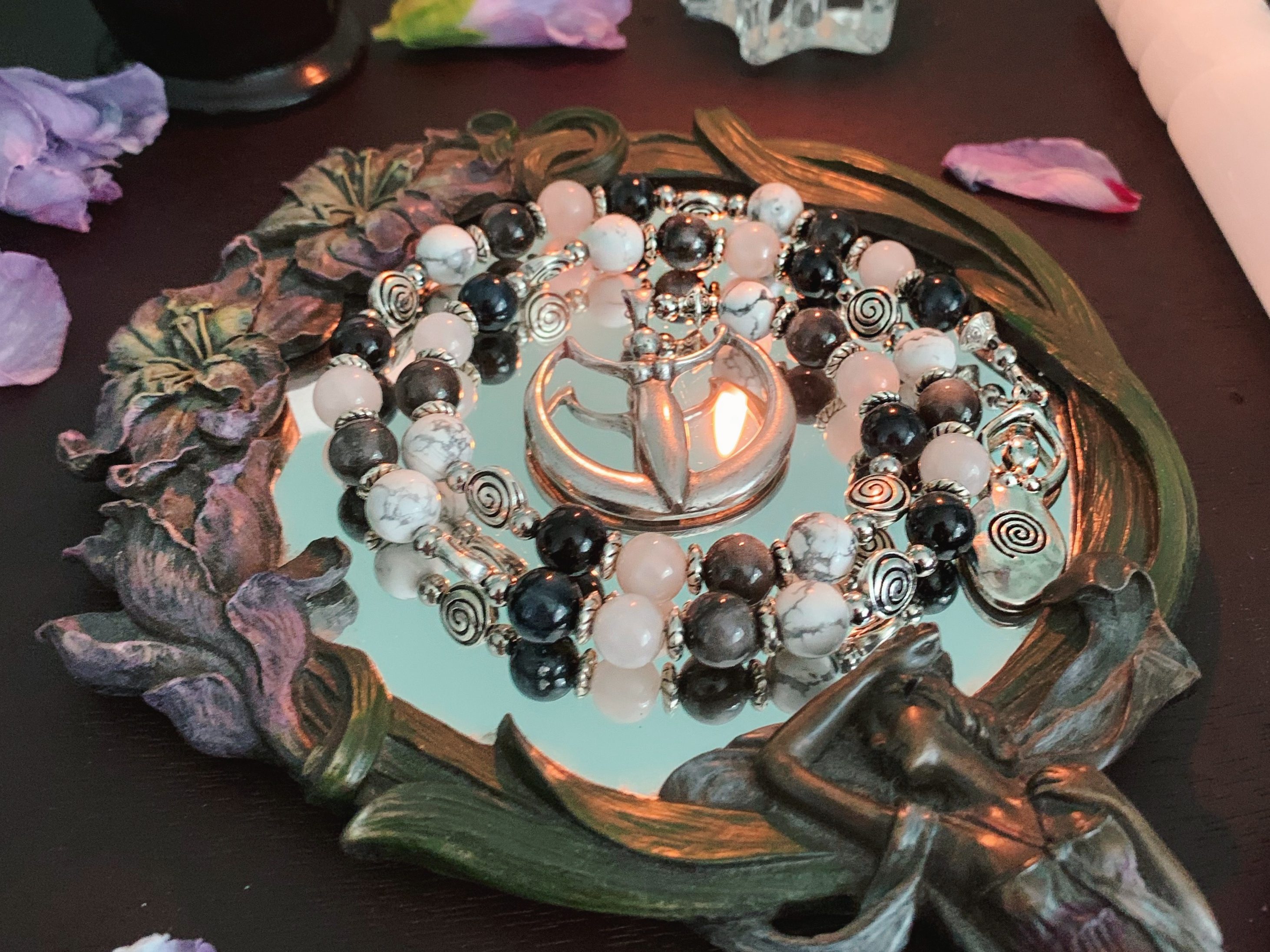 Pagan Prayer Beads for Selene